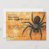 Invitation Fête de l'Araignée friteuse HALLOWEEN (Devant)