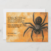 Invitation Fête de l'Araignée friteuse HALLOWEEN (Dos)