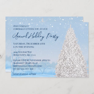 Invitation Fête de l'Arbre Couvert De Neige