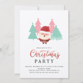 Invitation Fête de l'arbre de Noël du Père Noël (Devant)