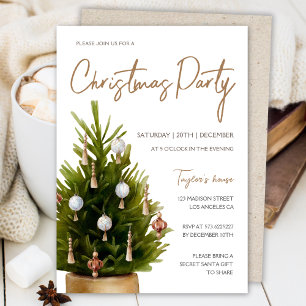 Invitation Fête de l'Arbre de Noël Moderne Élégant