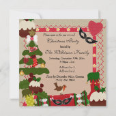 Invitation Fête de l'Arbre de Noël & Puddings (Dos)