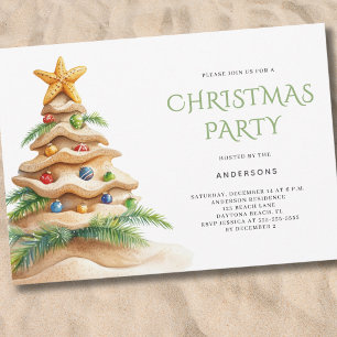 Invitation Fête de l'Arbre de Noël Tropical