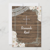 Invitation Fête de l'Argent frère Baptême garçon anniversaire (Dos)