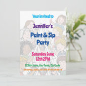 Invitation Fête de l'art Peinture et Sip Fête des adolescents (Debout devant)