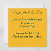 Invitation Fête de l'Australie (Dos)