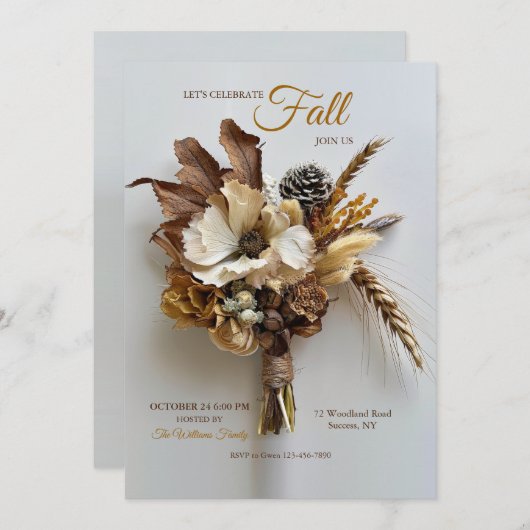 Invitation Fête de l'automne (Devant / Derrière)