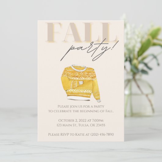 Invitation Fête de l'automne (Debout devant)