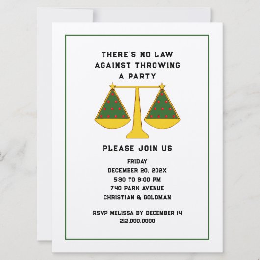 Invitation Fête de l'avocat (Devant)