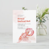 Invitation Fête de l'ébullition de fruits de mer d'été (Debout devant)