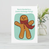 Invitation Fête de l'échange de biscuits artisanal modifiable (Debout devant)