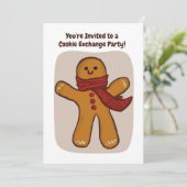 Invitation Fête de l'échange de biscuits artisanal modifiable (Debout devant)