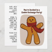 Invitation Fête de l'échange de biscuits artisanal modifiable (Devant / Derrière)