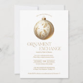 Invitation Fête de l'échange d'ornements de Noël (Devant)