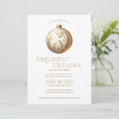 Invitation Fête de l'échange d'ornements de Noël (Debout devant)