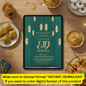INVITATION FÊTE DE L'EID DE LA LANTERN VERTE EID MUBARAK