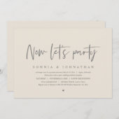 Invitation Fête de l'Elopement mariage, Faisons la fête (Devant / Derrière)