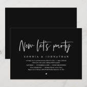 Invitation Fête de l'Elopement mariage, Faisons la fête (Devant / Derrière)