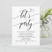 Invitation Fête de l'Elopement mariage, Faisons la fête (Debout devant)