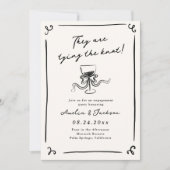 Invitation Fête de l'engagement avec main fantaisie (Devant)