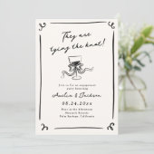 Invitation Fête de l'engagement avec main fantaisie (Debout devant)