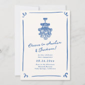 Invitation Fête de l'engagement avec main fantaisie (Devant)