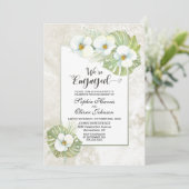 Invitation Fête de l'engagement floral de l'orchid tropical b (Debout devant)