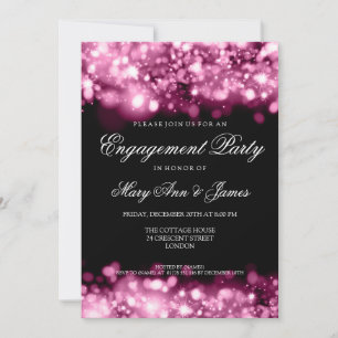 Invitation Fête de l'engagement Mariage : les lumières scinti