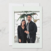 Invitation Fête de l'engagement Mariage photo de Noël (Dos)