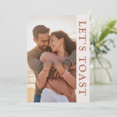 Invitation Fête de l'engagement photo Toast (Debout devant)