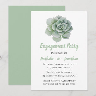 Invitation Fête de l'engagement vert de la Monnaie Floral Suc