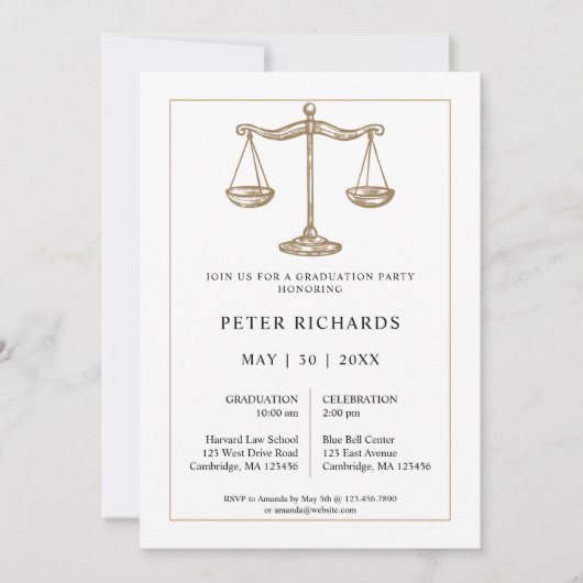 Invitation Fête de l'enseignement de droit moderne (Devant)