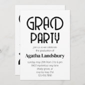 Invitation Fête de l'enseignement secondaire moderne en détre (Devant / Derrière)