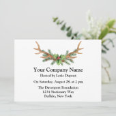 Invitation Fête de l'entreprise Christmas Deer Antler (Debout devant)