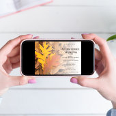 Invitation Fête de l'équinoxe d'automne aux feuilles peintes