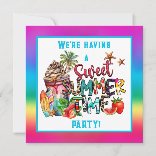 Invitation fête de l'été (Devant)