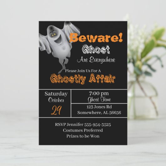 Invitation Fête de l'Halloween (Debout devant)