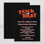 Invitation Fête de l'Halloween (Devant / Derrière)
