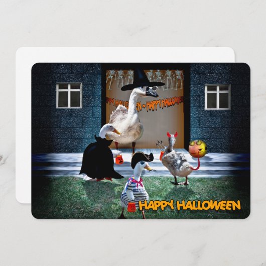 Invitation Fête de l'Halloween (Devant / Derrière)