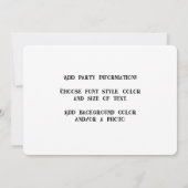 Invitation Fête de l'Halloween (Dos)