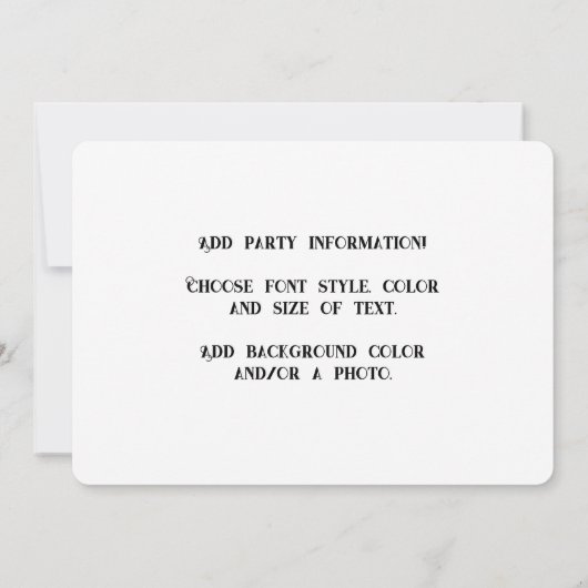 Invitation Fête de l'Halloween (Dos)