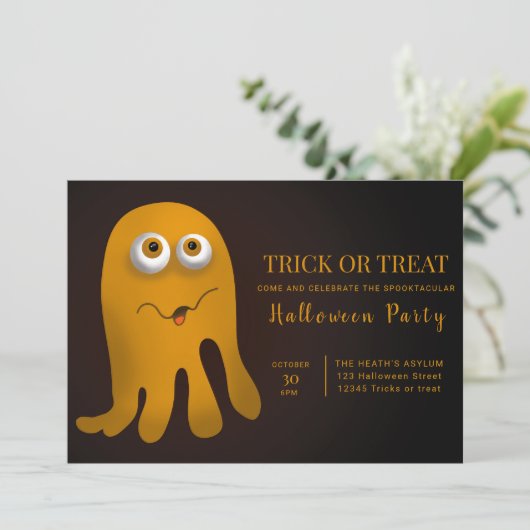 Invitation Fête De L'Halloween (Debout devant)