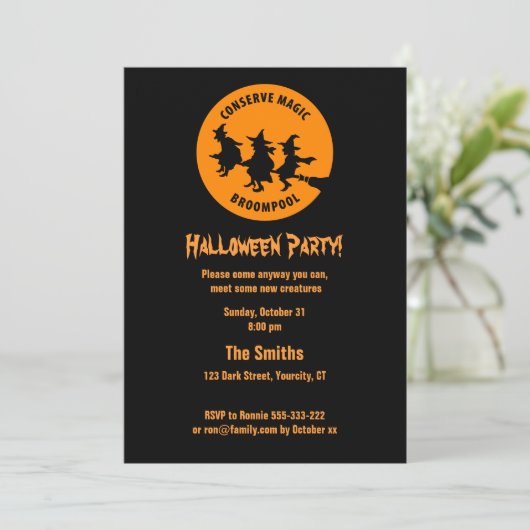 Invitation Fête de l'Halloween (Debout devant)