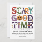 Invitation Fête de l'Halloween à l'heure d'effroi (Devant)