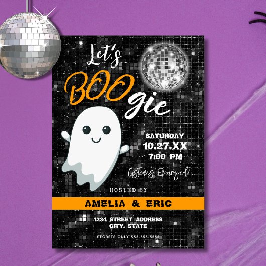 Invitation Fête de l'Halloween BOOgie Disco