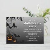 Invitation Fête de l'Halloween Citrouille (Debout devant)