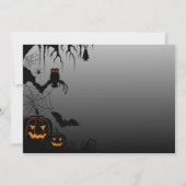 Invitation Fête de l'Halloween Citrouille (Dos)