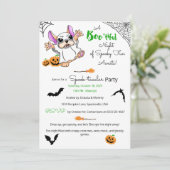 Invitation Fête de l'Halloween citrouille (Debout devant)