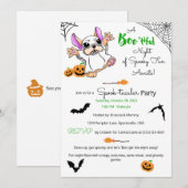 Invitation Fête de l'Halloween citrouille (Devant / Derrière)