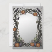 Invitation Fête de l'Halloween Citrouille et vigne Éffrayant (Dos)